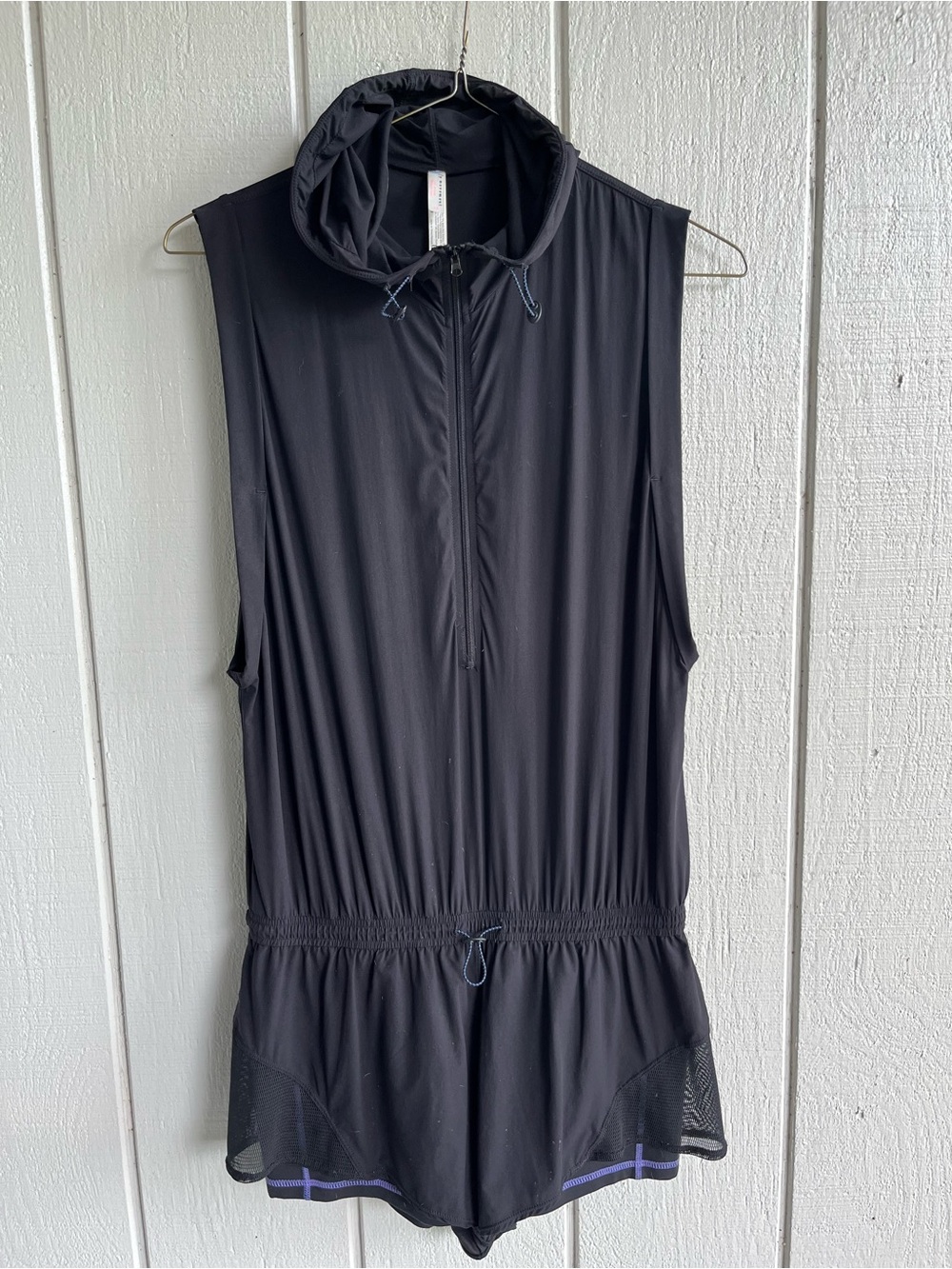 Free People FP Movement Going For A Runsie Romper in Black Size S